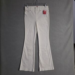 NWT Spanx Womens White Every Wear Flare Denim Jeans 20349Q Size Medium Petite